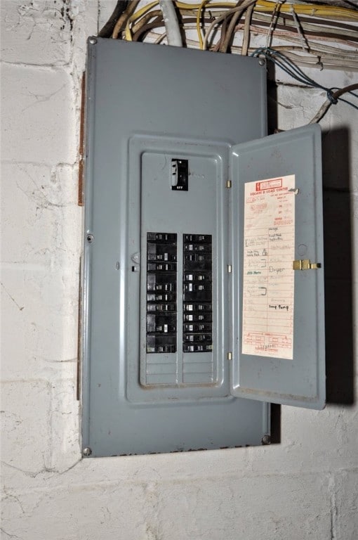 utility room with electric panel