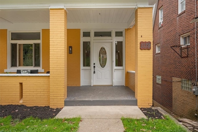 view of doorway to property