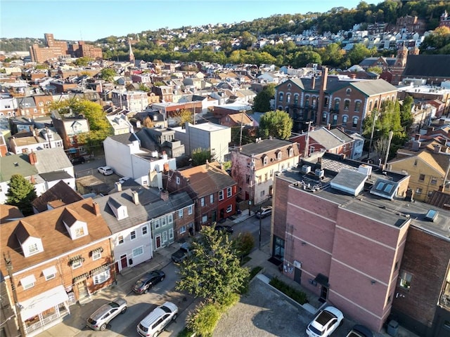 aerial view featuring a residential view