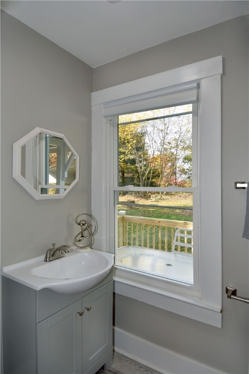 bathroom with vanity