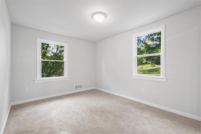 spare room with carpet floors and a healthy amount of sunlight