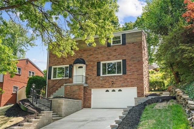 view of front of home featuring a garage