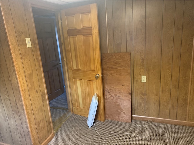 interior space with wood walls