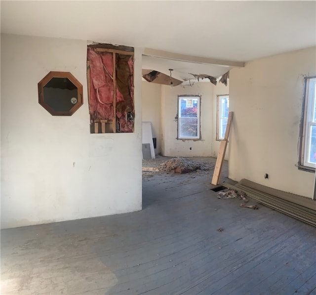 empty room featuring hardwood / wood-style floors