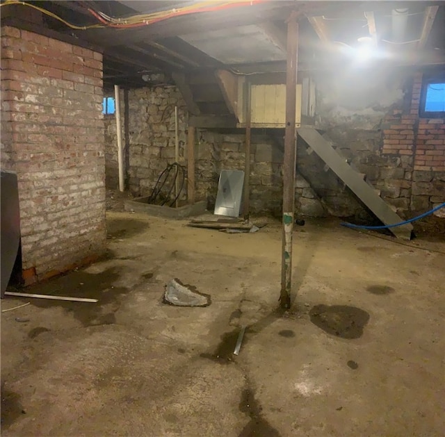 view of basement