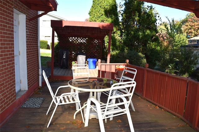 view of wooden deck