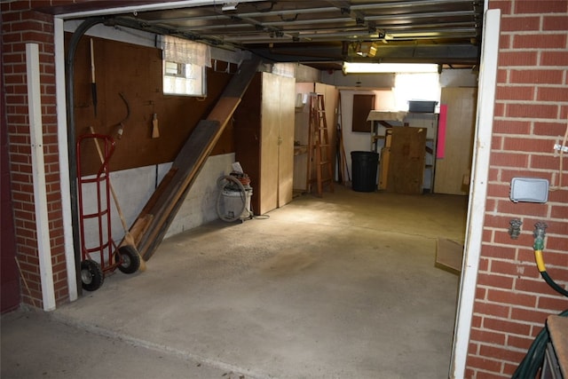 basement with a wealth of natural light