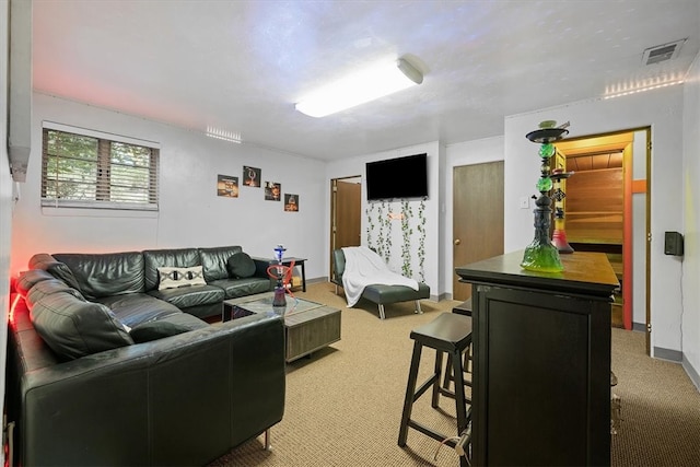 view of carpeted living room