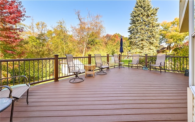 view of wooden terrace