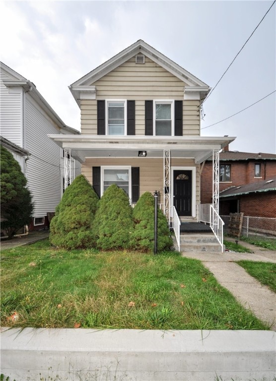 view of front facade with covered porch