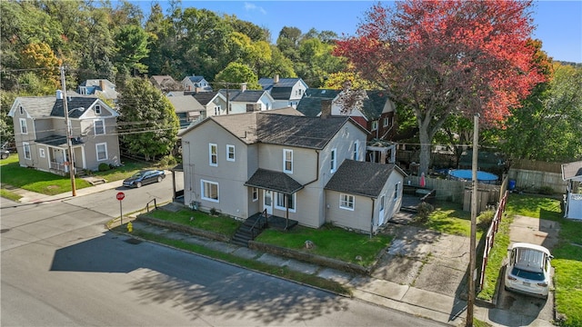 bird's eye view featuring a residential view