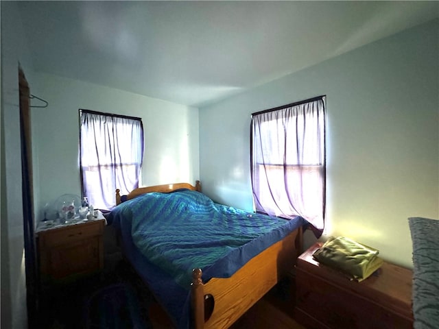 bedroom with multiple windows