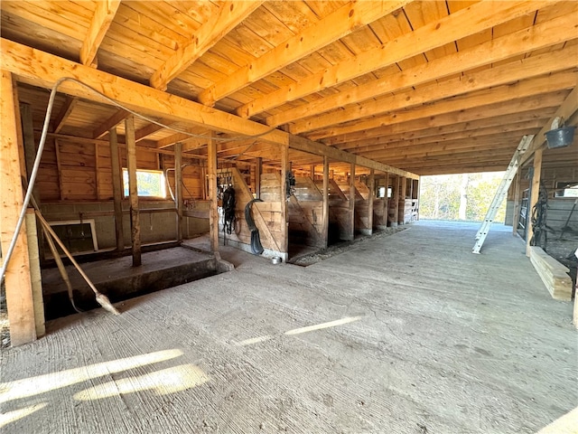 view of horse barn