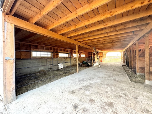 view of horse barn