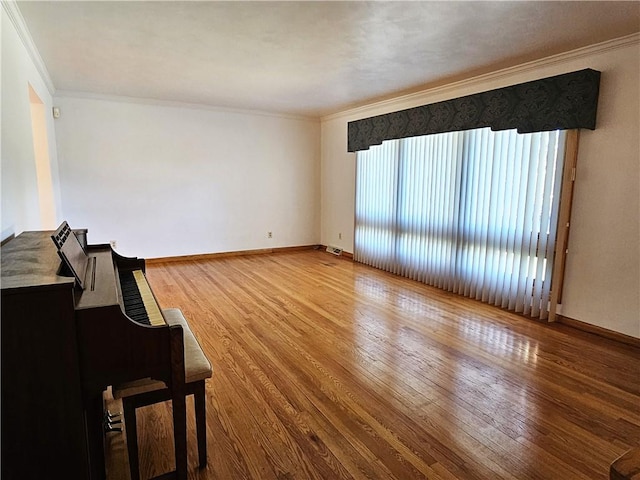 2656 Shelly Dr, White Twp Ind, PA 15701 - living room with baseboards, ornamental molding, and wood finished floors