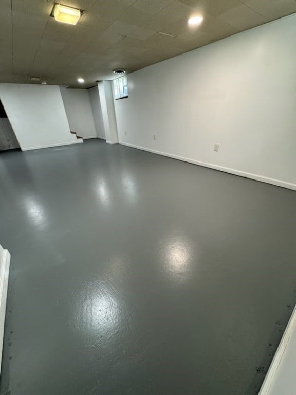 view of basement