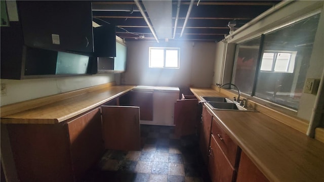 kitchen featuring sink and wooden counters