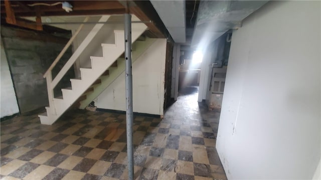 view of basement