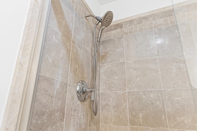 details with tiled shower