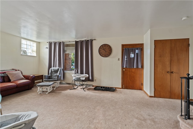 view of carpeted living room