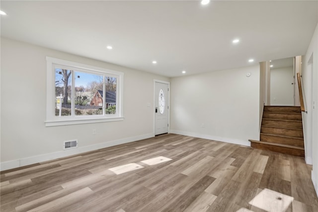 interior space with light wood-type flooring