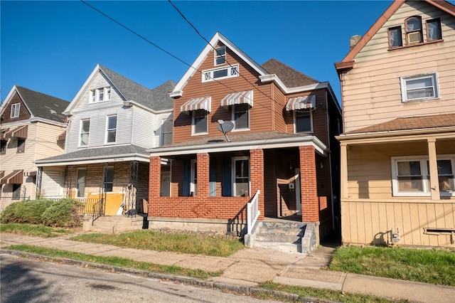 front of property with a porch