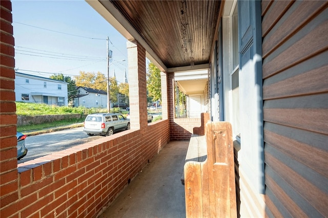 balcony featuring a porch