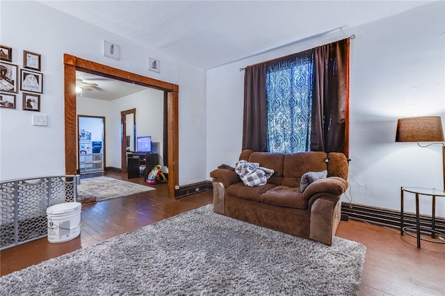 living room featuring hardwood / wood-style flooring