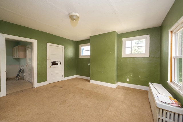 carpeted spare room with plenty of natural light