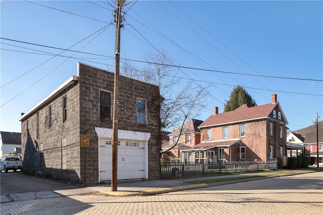 view of front facade with a garage