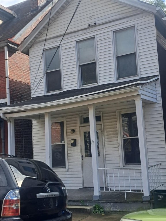 view of front of property with a porch