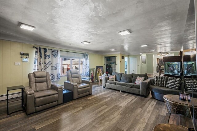 living room featuring hardwood / wood-style flooring