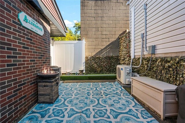 view of patio / terrace with ac unit