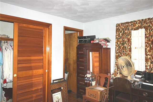 bedroom featuring wood-type flooring