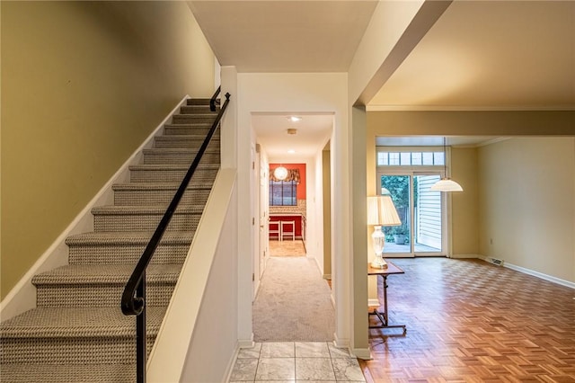120 S 13th St, South Side, PA 15203 - stairs with baseboards