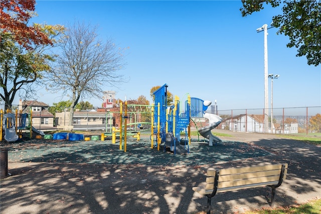 view of jungle gym