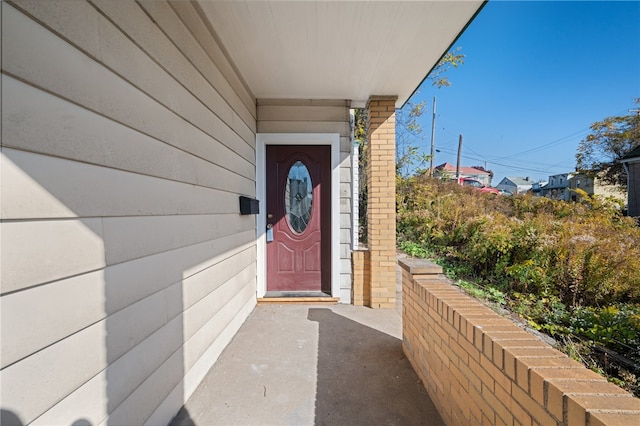 view of doorway to property