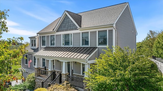 view of front of house with covered porch