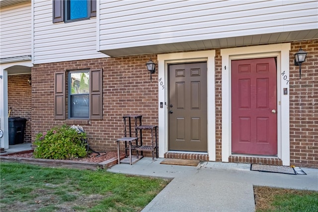 view of doorway to property