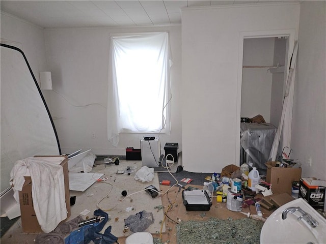 bedroom with multiple windows