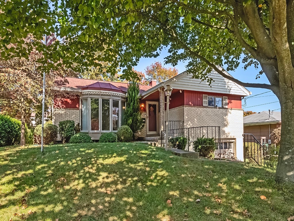 view of front of house with a front yard