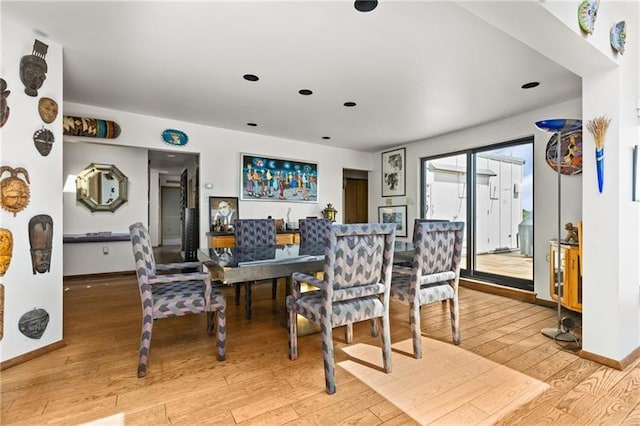 dining room featuring light wood-type flooring