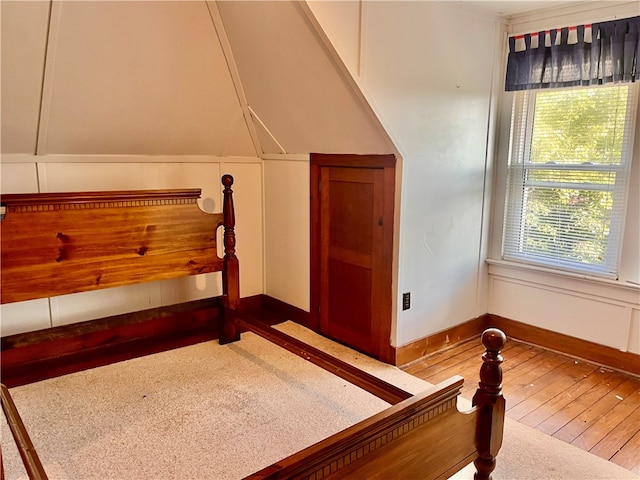 bedroom with light wood-type flooring