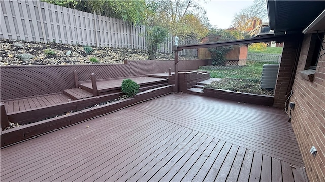 deck with central AC