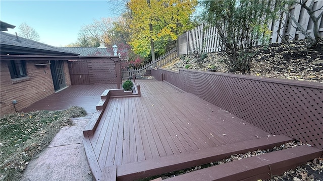 view of wooden terrace