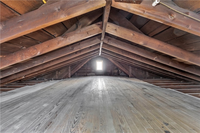 view of attic