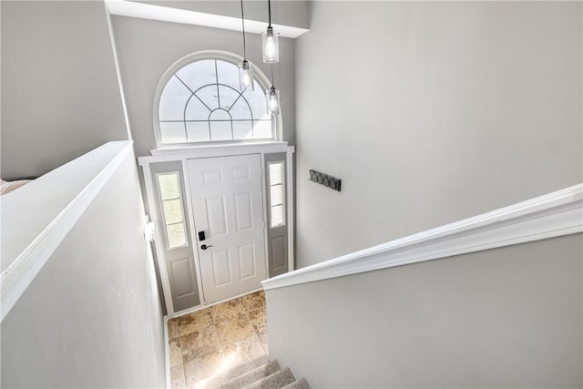 entrance foyer featuring a wealth of natural light