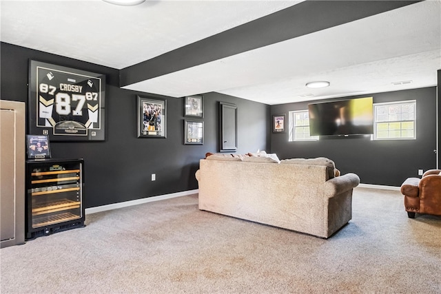 view of carpeted living room