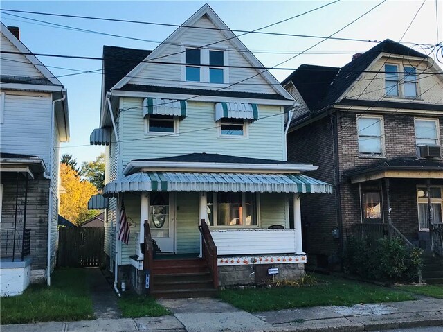 view of front of house with cooling unit