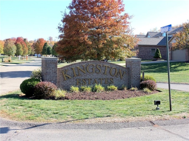 view of community sign